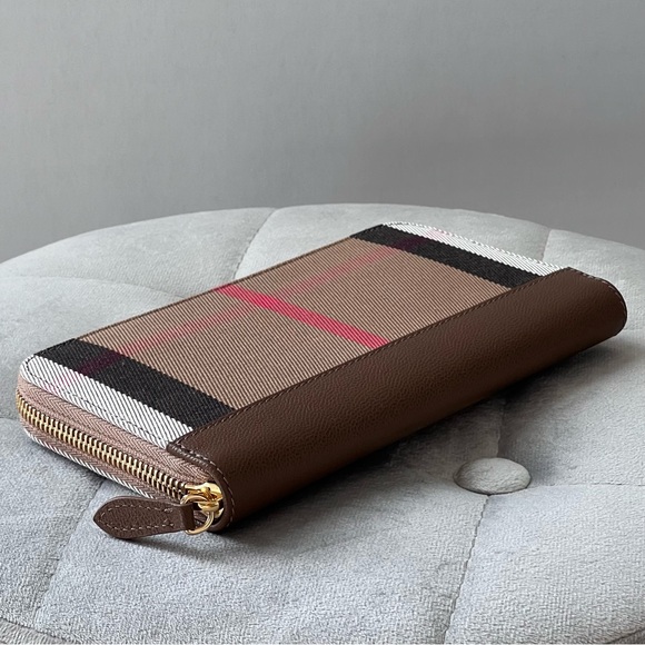 Burberry Zip Around Wallet in Earth - Picture 4 of 10